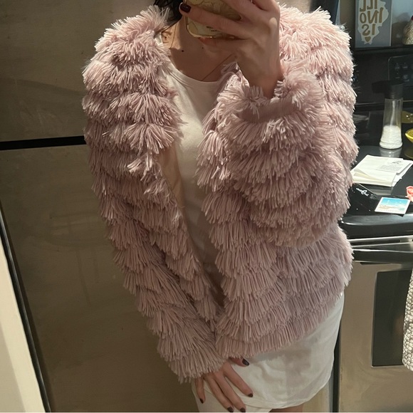 Amazon Jackets & Coats Furry Pink Jacket Poshmark